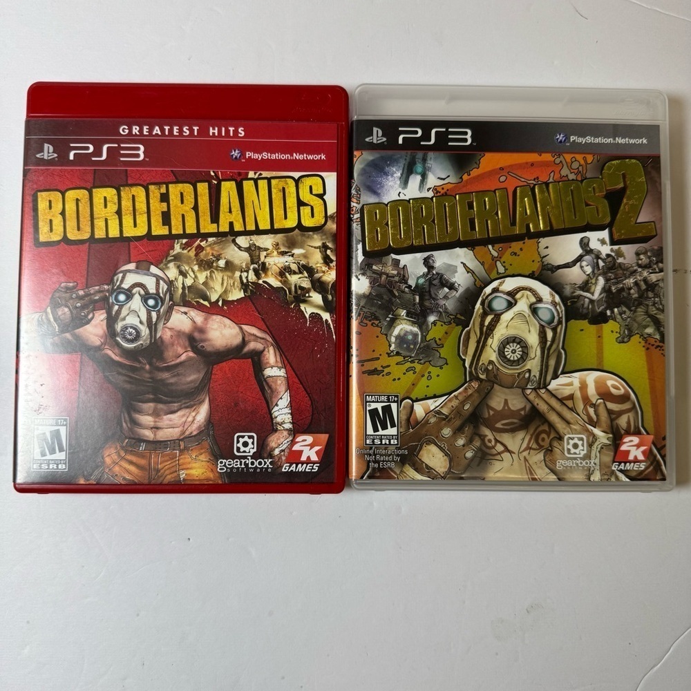 Borderlands 1 & 2 (Sony PlayStation 3, 2009) PS3 Complete w/ Manual Tested